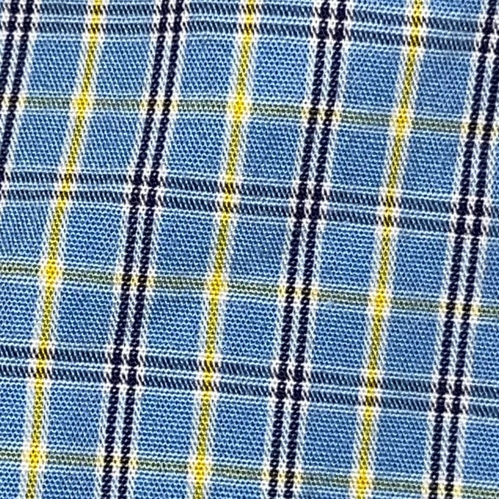 Vineyard Vines Cotton Whale Long Sleeve Button Down Blue Yellow Plaid Shirt Med - Picture 11 of 11